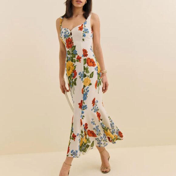 Reformation Laine Dress Ivory - Size 4 - Picture 1 of 2